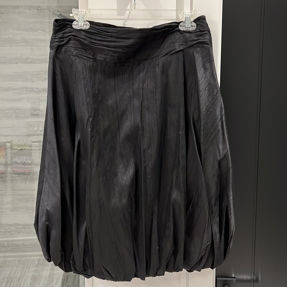 Raw silk skirt